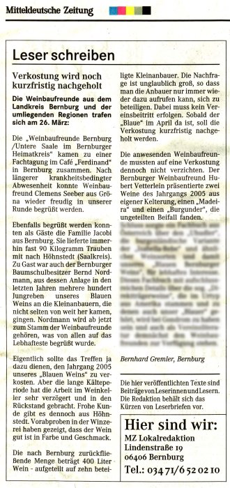 Pressebeitrag MZ